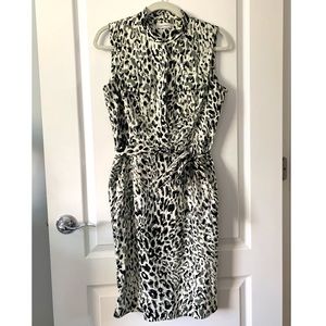 Calvin Klein Leopard Print Shirt Dress
